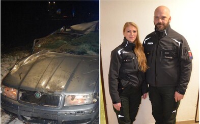 Dráma ako z filmu. Slovenskí policajti zachránili ženu z topiaceho sa auta Dráma ako z filmu. Slovenskí policajti zachránili ženu z topiaceho sa auta