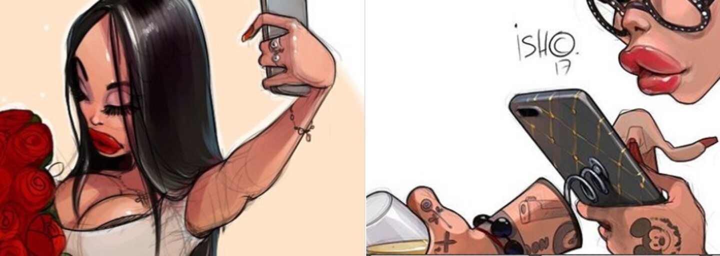 Drzé a pikantné ilustrácie si robia krutú srandu z niektorých žien. Mnohé sú ovládané sociálnymi sieťami a snahou byť populárne