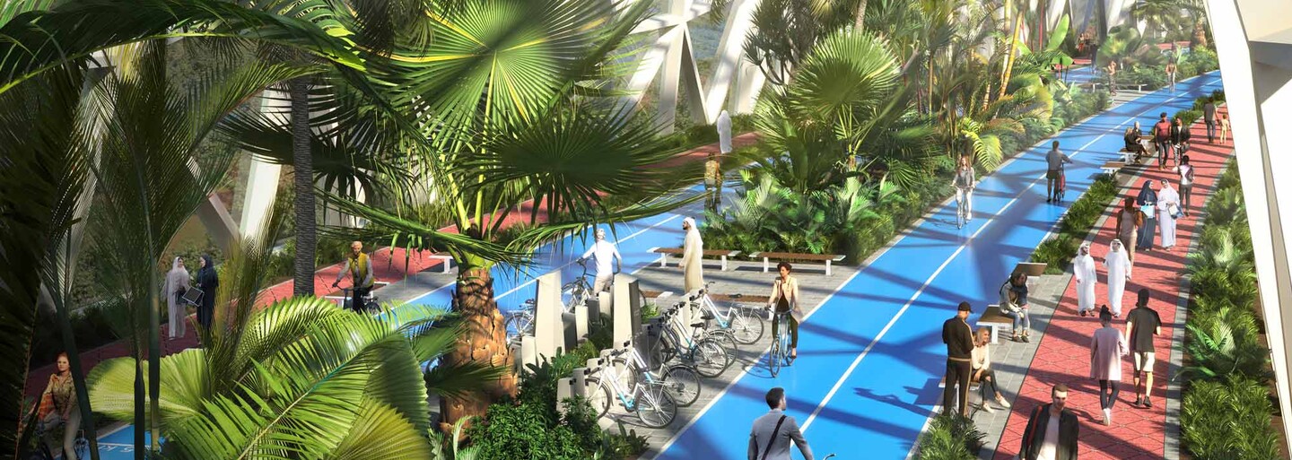 Dubaj otevře 93kilometrovou klimatizovanou „dálnici“ pro pěší a cyklisty