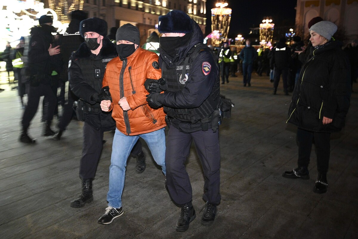 Vojna na Ukrajine Rusko-ukrajinský konflikt protest Rusko demonštrácia Moskva 