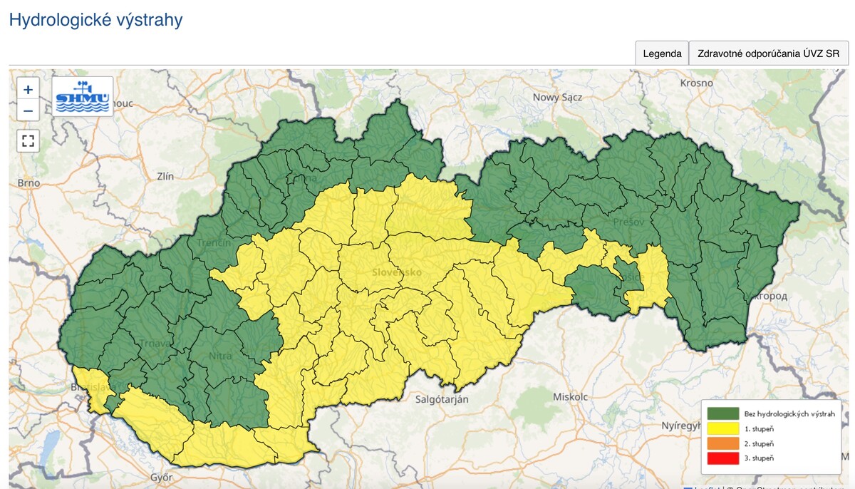 Hydrologické výstrahy. 