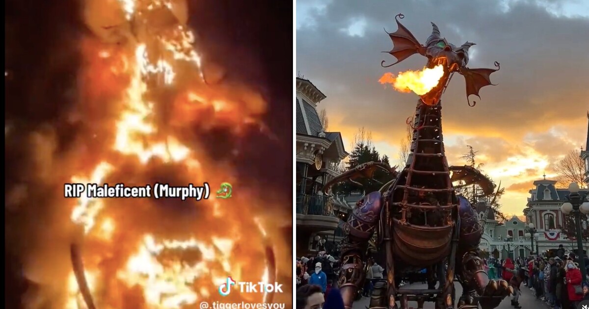 VIDEO: V Disneylandu zachvátil požár 14metrového draka