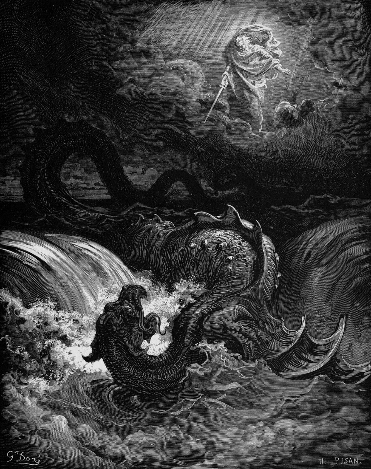 Zničení Leviatana (1865), Gustave Doré
