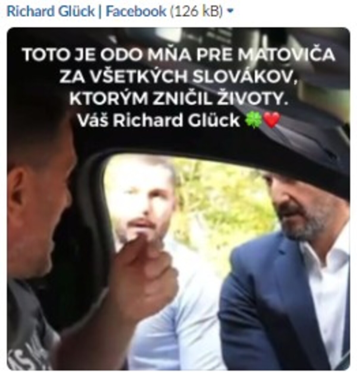 Toto video už na facebookovom profile kandidáta Smeru nie je dostupné.