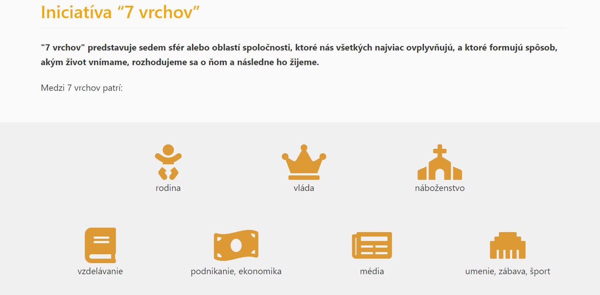 Screenshot z webovej stránky Hnutia siedmich vrchov.