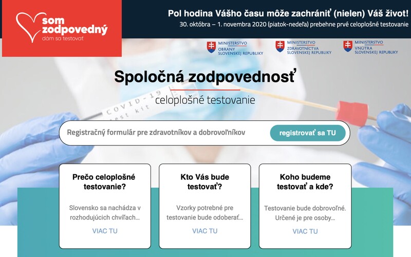 Vláda spustila informačný portál o celoplošnom testovaní. Je však otázne, či sa vôbec uskutoční.
