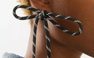 Earrings Made From Shoelaces For 195 Euros. The Brand Balenciaga Is Expanding Their Collection Of Bizarre Designs. 