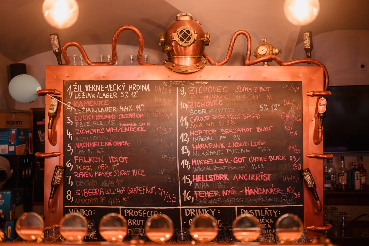 Stout, IPA, APA... nájdeš tu všetko.