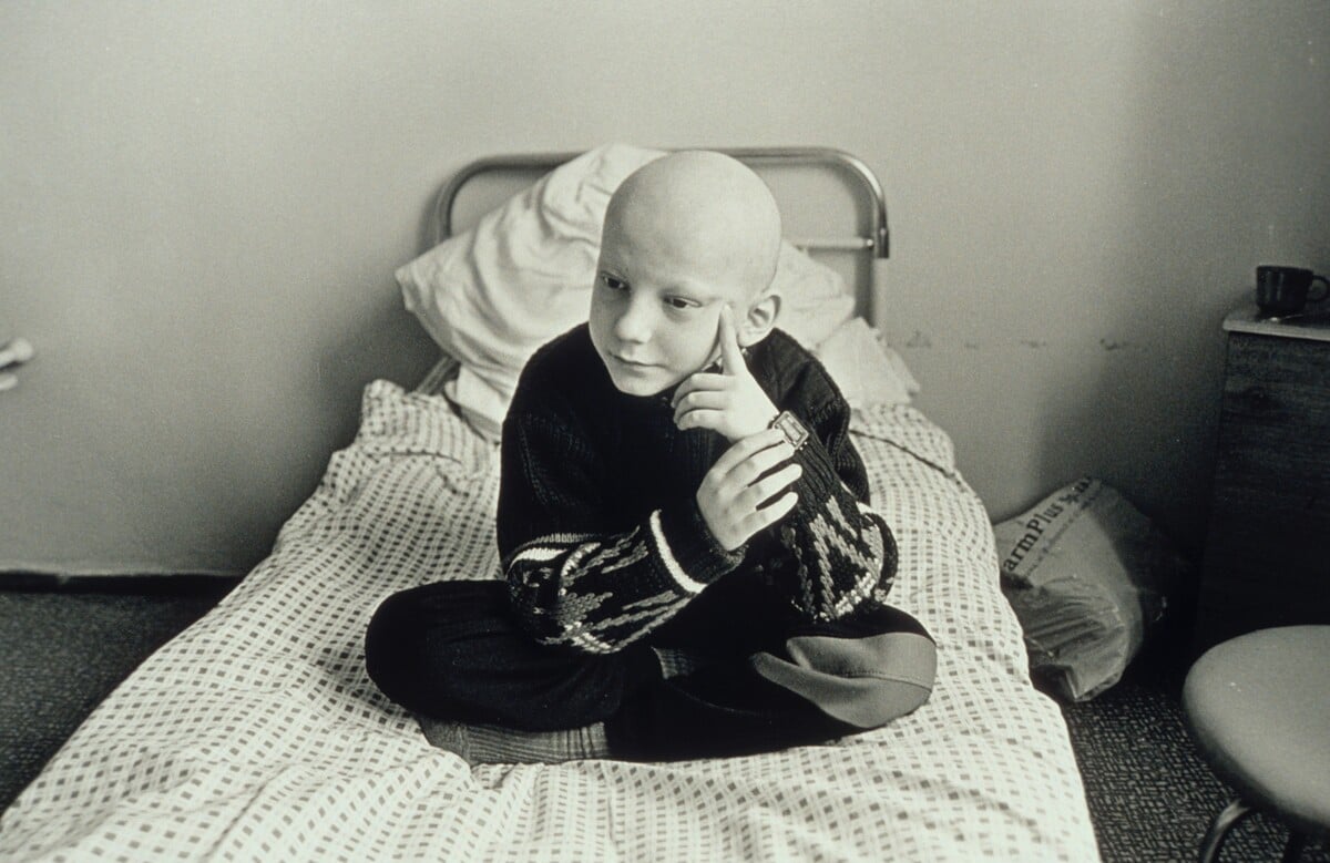 Desetiletý Igor v nemocnici v Borovljanech. Onemocněl leukémií.