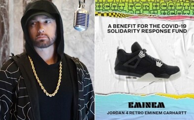 Eminem predáva tenisky Jordan z limitovanej edície. Výťažok pôjde na boj proti koronavírusu Eminem predáva tenisky Jordan z limitovanej edície. Výťažok pôjde na boj proti koronavírusu