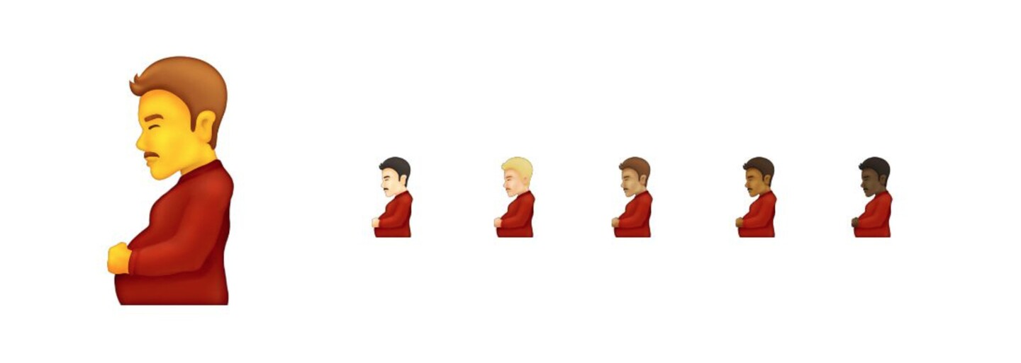 Emoji těhotného muže je definitivně schváleno. Má podpořit trans muže a nebinární osoby