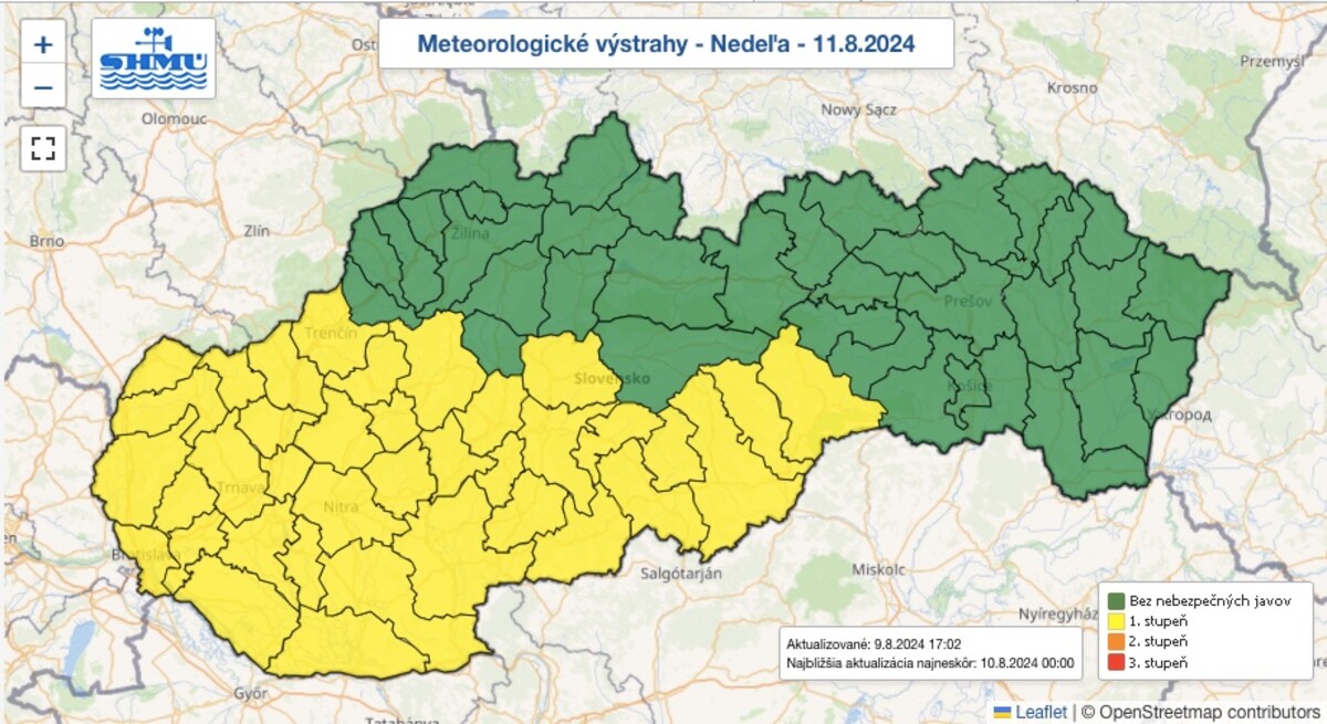 mapa počasie 