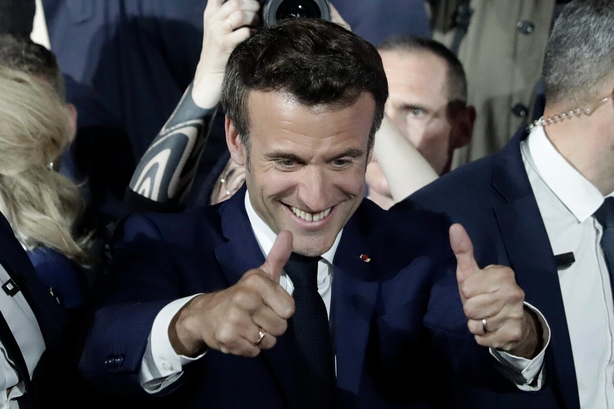 Opätovne zvolený francúzsky prezident Emanuel Macron.