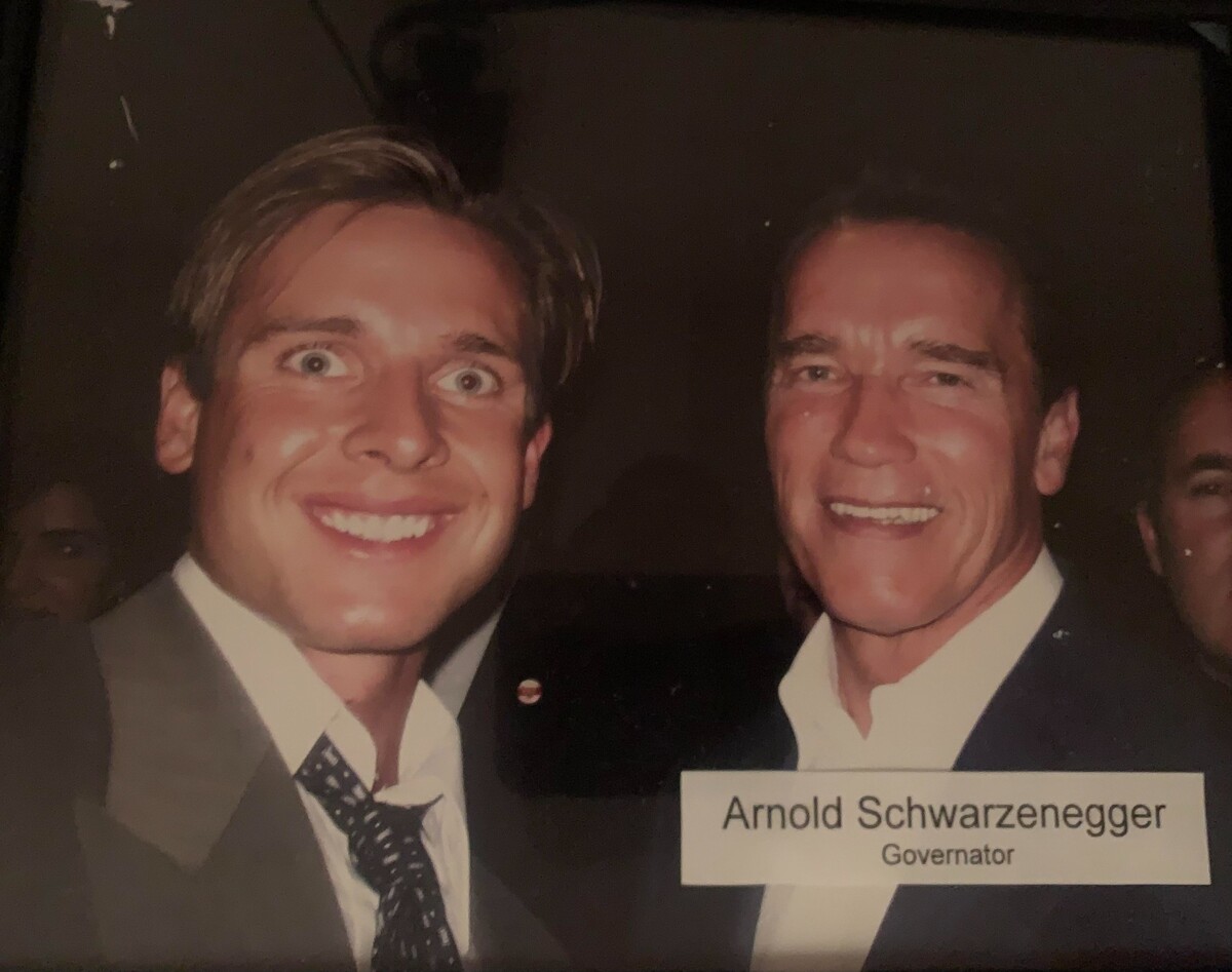 Fotografiu s Arnoldom má Rado vyvesenú aj v posilňovni.