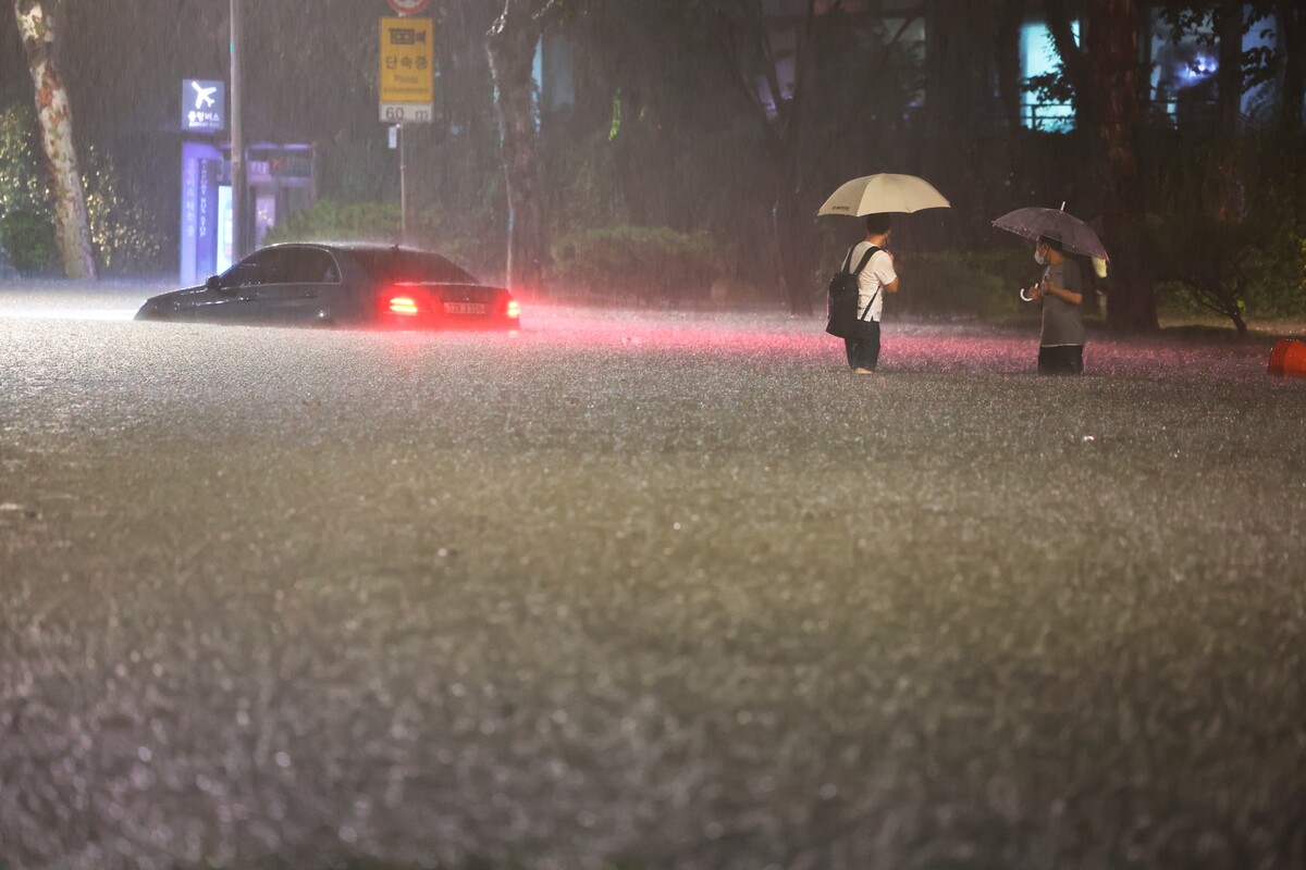 Soul Južná Kórea povodne potopy zrážky