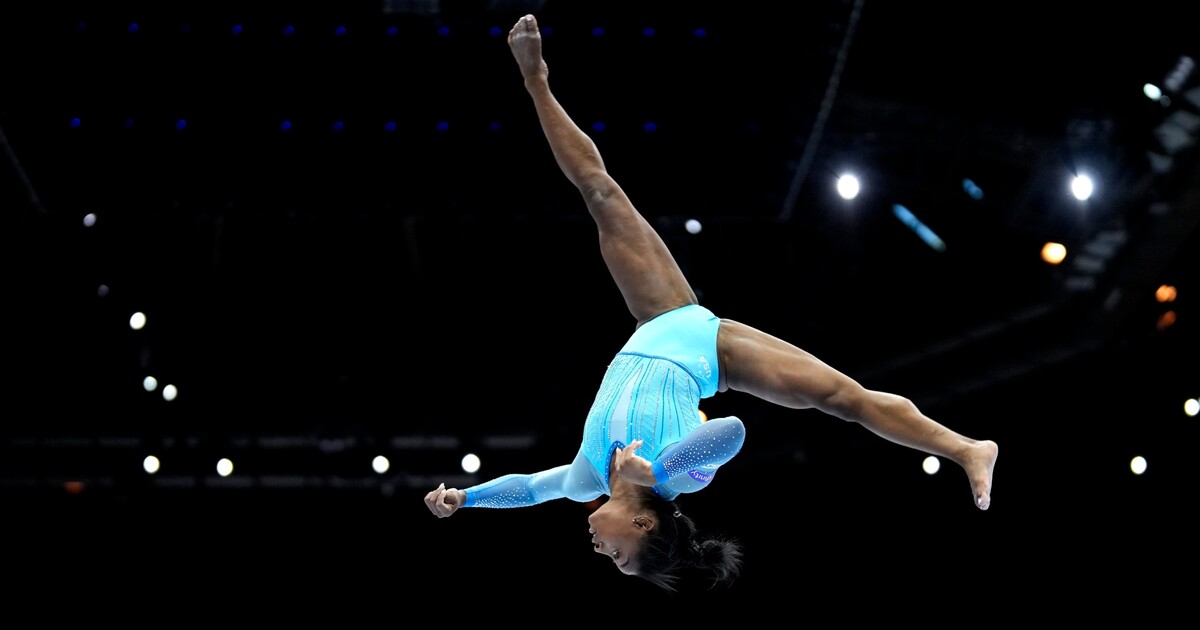 VIDEO: Gymnast Biles rewrote history with a heavy element