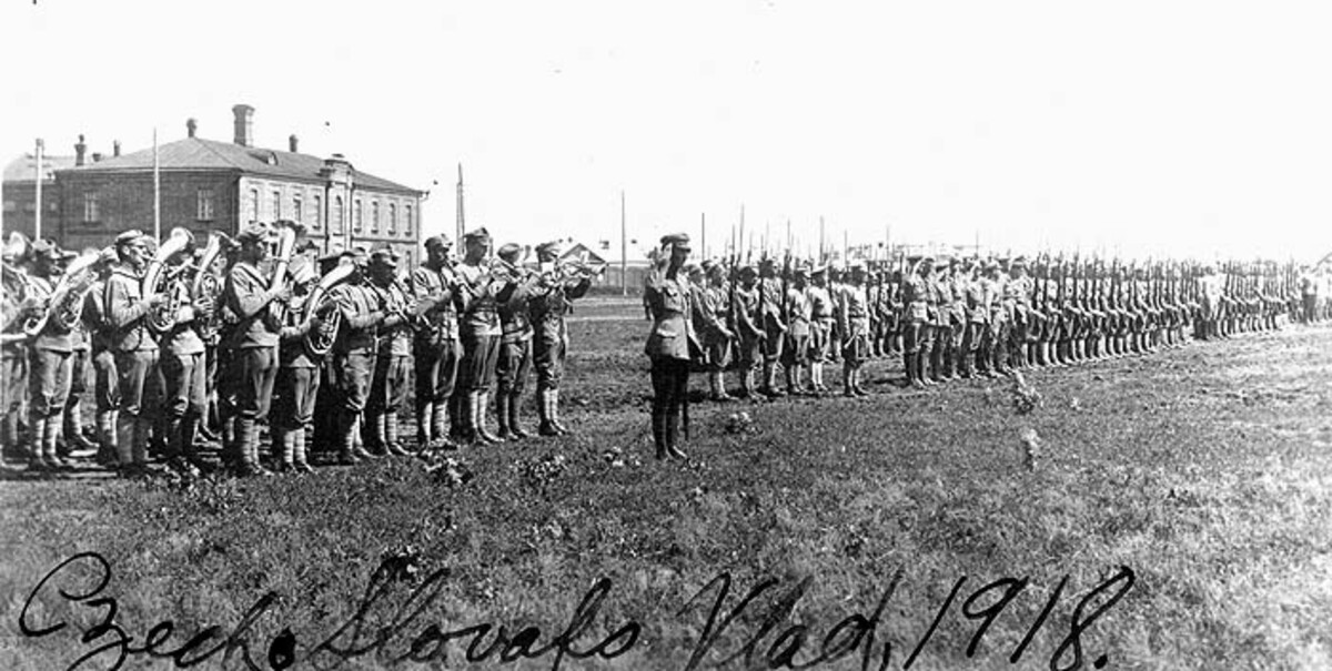 Československé jednotky ve Vladivostoku v roce 1918.