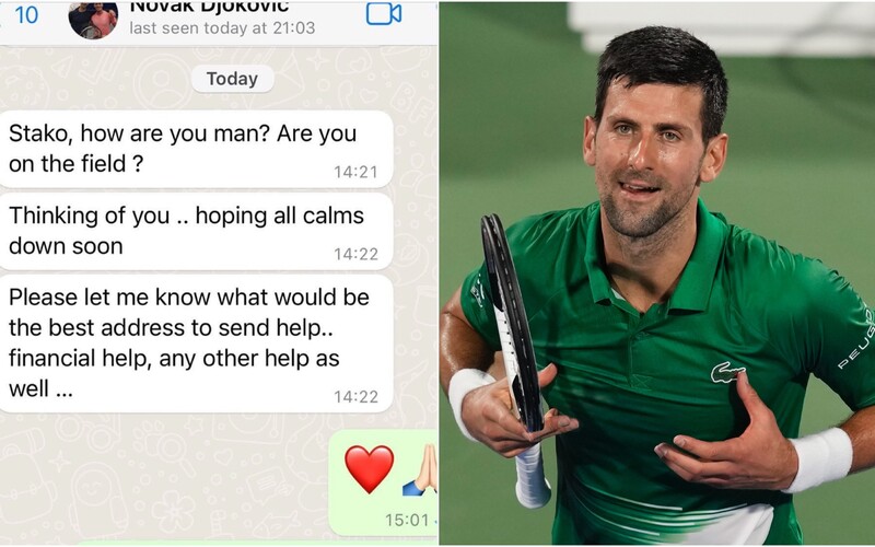 Známý ukrajinský tenista opustil rodinu, aby mohl bránit svou vlast. Novak Djoković mu poslal dojemný vzkaz a podal pomocnou ruku.
