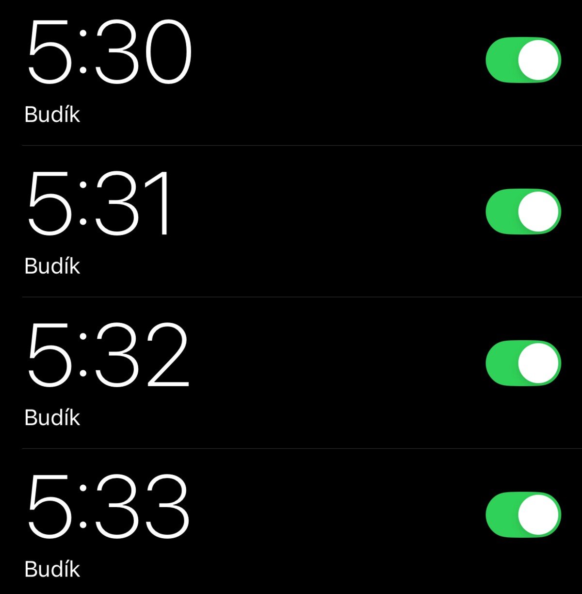 Budíky na prvé ráno výzvy