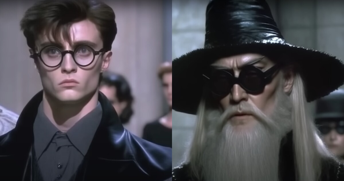 Další AI bizár zobrazuje postavy z Harryho Pottera na módní přehlídce Balenciagy