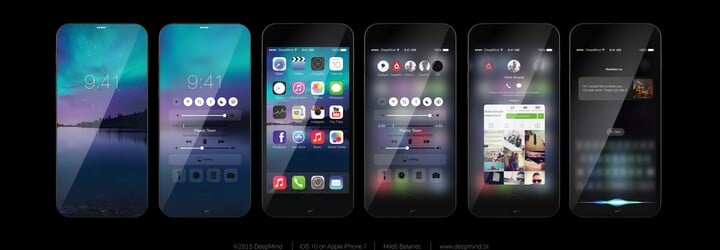 Skvělý koncept iPhonu 7 nestačil. Prohlédněte si na něm vizi nadcházejícího operačního systému