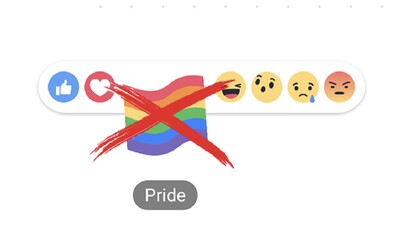 Facebook opäť čelí kritike používateľov. Ľuďom sa nepáči, že zrušil dúhovú reakciu na príspevky počas mesiaca LGBTI Facebook opäť čelí kritike používateľov. Ľuďom sa nepáči, že zrušil dúhovú reakciu na príspevky počas mesiaca LGBTI