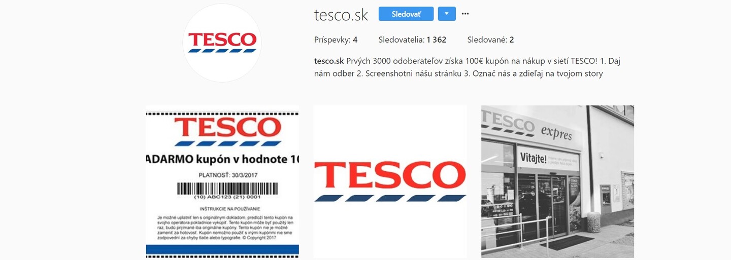Falešné Tesco, ASOS nebo Kaufland nabízí tisíce korun. Instagram ovládly podvodné soutěže, které sdílí plno tvých kamarádů