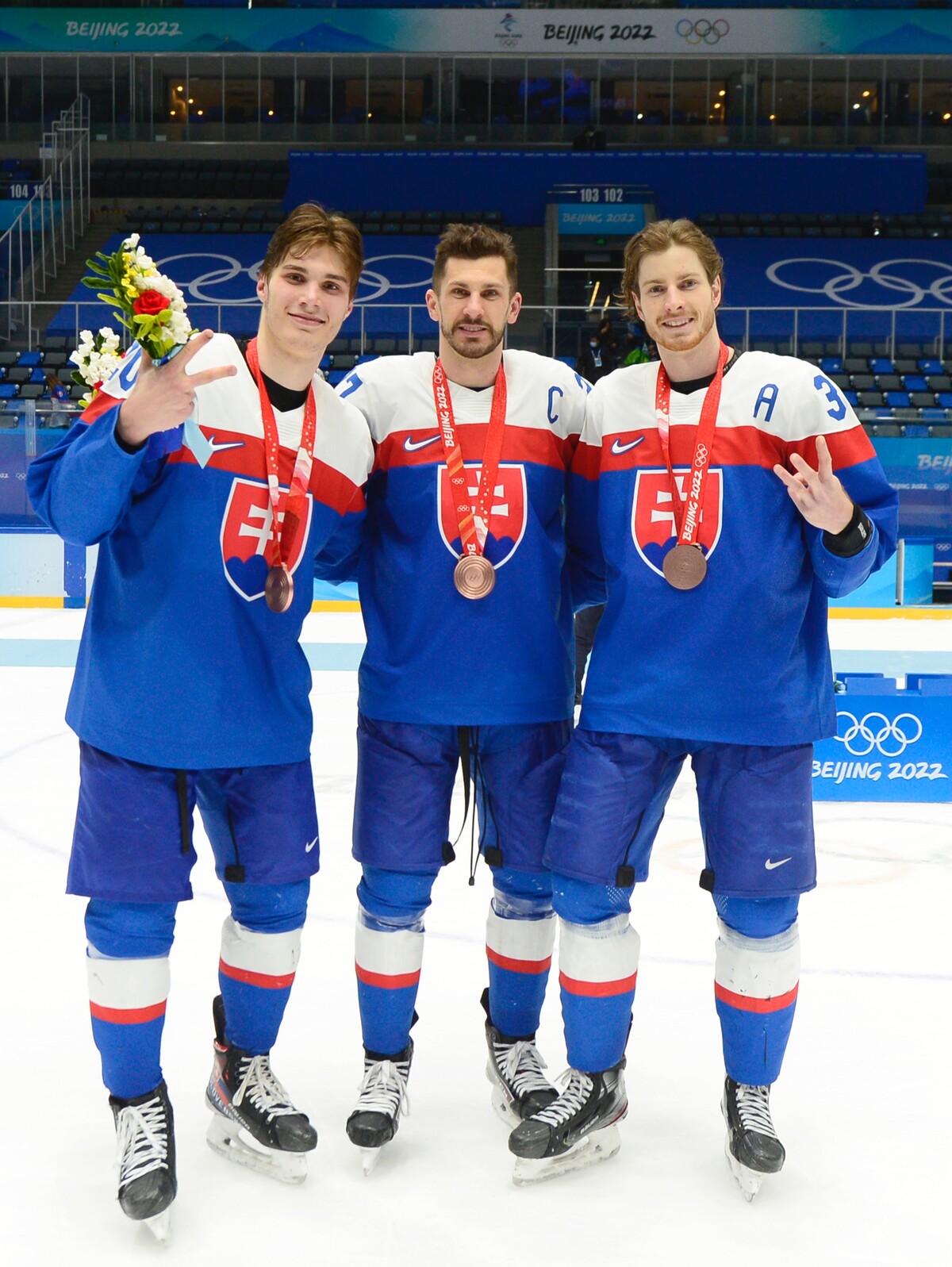 Juraj Slafkovský, Martin Hrivík, Peter Cehlárik.