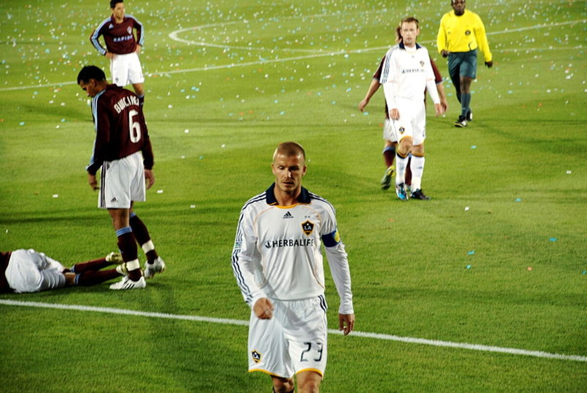 David Beckham v drese Los Angeles Galaxy v roku 2008.
