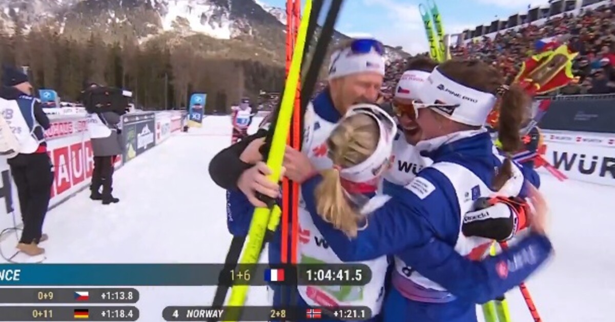 VIDEO: Obrovská česká euforie! Biatlonový tým vybojoval na MS stříbro, koukni na jejich reakci