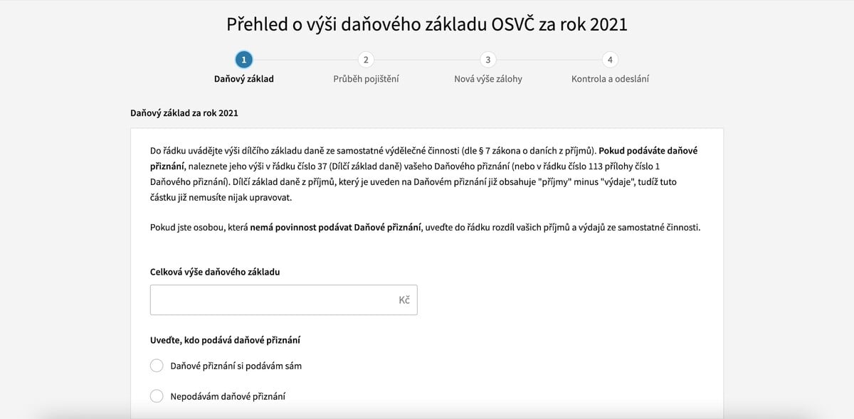 daňové přiznání vzp