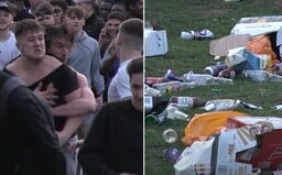 Flaše od alkoholu na zemi a davy ľudí, ktorí sa vykašľali na pravidlá. Niektorí Briti sa nevedeli vpratať do kože