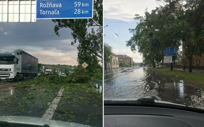 FOTO: Supercela narobila rozsiahle škody v okolí Rimavskej Soboty. Do rána máme očakávať ďalšiu silnú búrkovú aktivitu