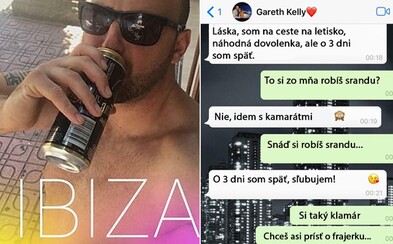 Přítelkyni napsal, že jde na jedno rychlé pivo, ale zanedlouho přistával na Ibize. Gareth jednoduše potřeboval upustit páru Přítelkyni napsal, že jde na jedno rychlé pivo, ale zanedlouho přistával na Ibize. Gareth jednoduše potřeboval upustit páru