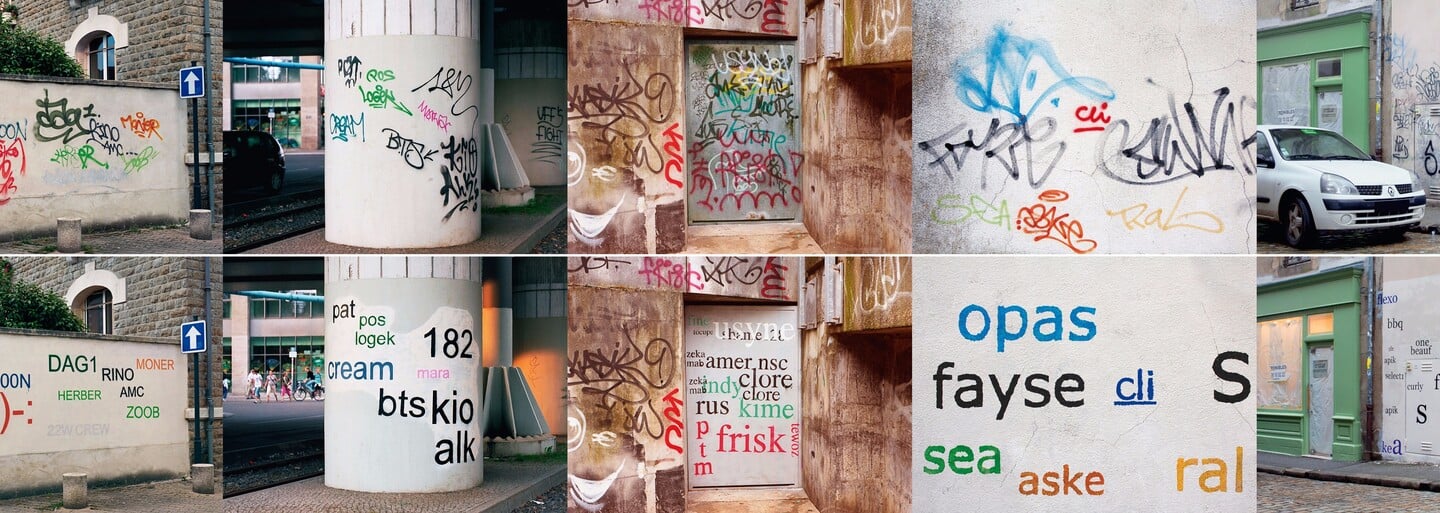 Francúzsky umelec pretvára grafiti na čitateľné verzie. Vyzerajú menej originálne, ale aspoň pochopíš význam