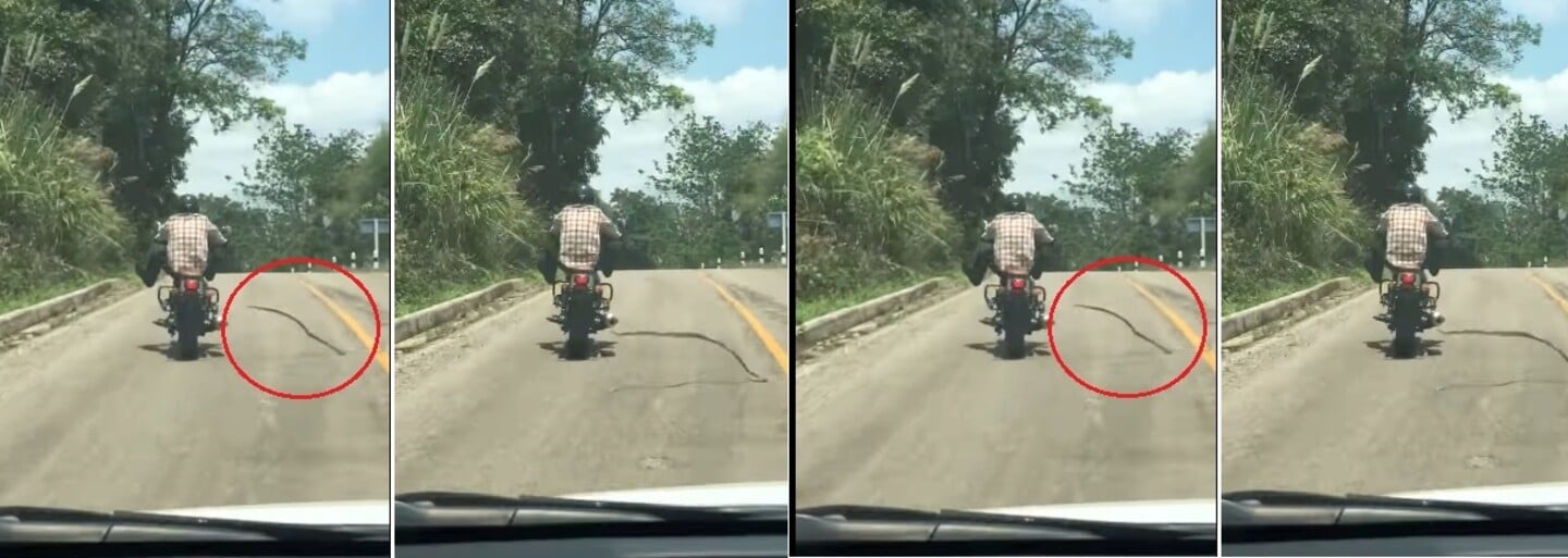 Had se za jízdy vrhl na motorkáře, ten v poslední chvíli stihl uhnout. Stresující zážitek by s horším postřehem mohl dopadnout katastrofálně