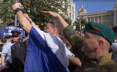 Hajlující muž z demonstrace SPD musí zaplatit pokutu 30 tisíc korun Hajlující muž z demonstrace SPD musí zaplatit pokutu 30 tisíc korun