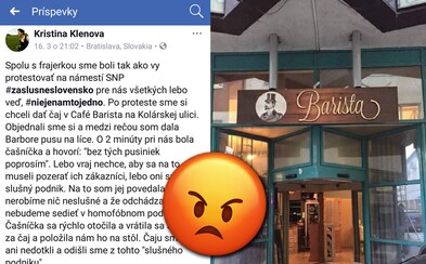 Homofóbna bratislavská kaviareň Kristíne s priateľkou vynadala za pusu na líce. Nasledovným príspevkom na Facebooku všetko ešte zhoršili Homofóbna bratislavská kaviareň Kristíne s priateľkou vynadala za pusu na líce. Nasledovným príspevkom na Facebooku všetko ešte zhoršili