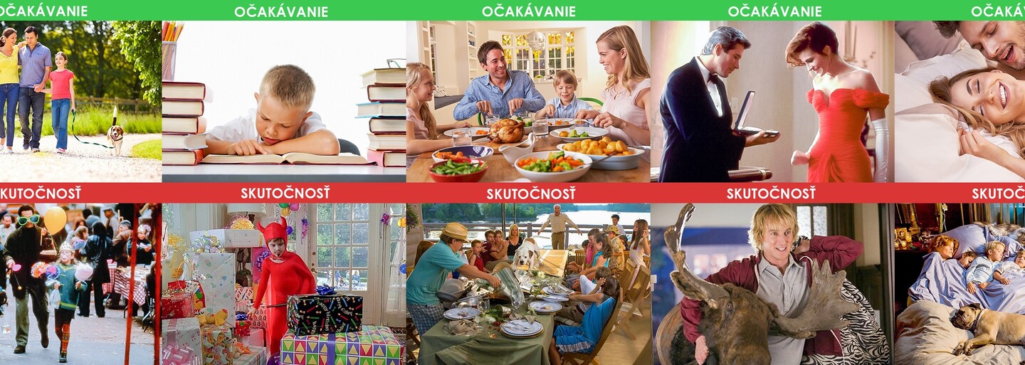Humorné rodinné očakávania verzus skutočnosť. Manželka či deti nezaručujú dokonalý život