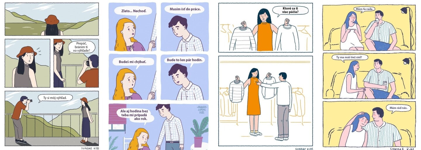 Ilustrace, které svou jednoduchostí a romantickým podtónem vykouzlí úsměv na tváři každé ženy. Ve vztazích lže žít i v harmonii
