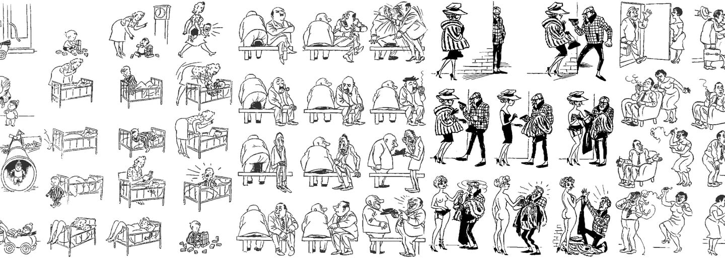 Ilustrace staré desítky let, které perfektně vystihují dnešní realitu. Tvorba Herlufa Bidstrupa byla vždy nadčasová