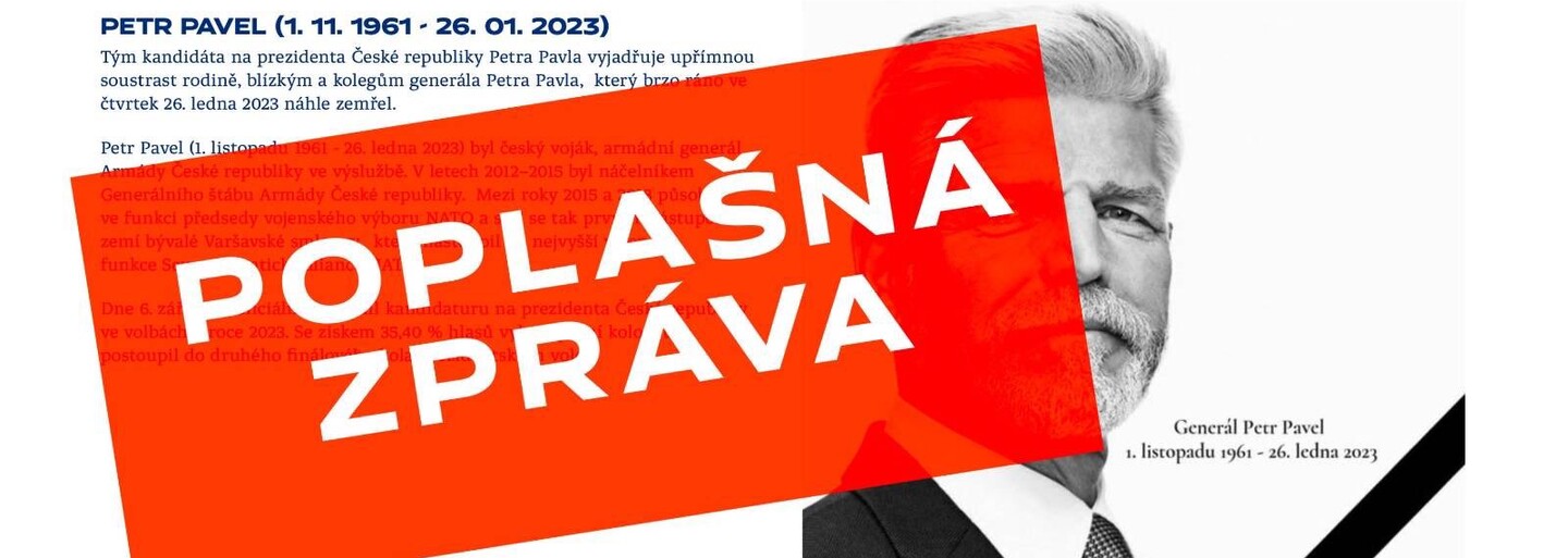 Internetem se šíří lež o úmrtí Petra Pavla, vznikl i falešný web. Žiju, reagoval kandidát