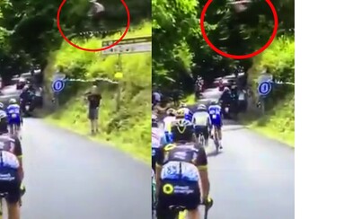 Jezdce v Tour de France překvapil adrenalinový kousek cizího cyklisty. Neznámý Francouz přeskočil sportovce Jezdce v Tour de France překvapil adrenalinový kousek cizího cyklisty. Neznámý Francouz přeskočil sportovce