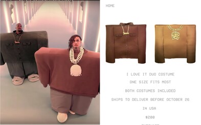 Kanye West prodává výbavu na Halloween. Za 200 dolarů si můžeš koupit obleky z klipu I Love It Kanye West prodává výbavu na Halloween. Za 200 dolarů si můžeš koupit obleky z klipu I Love It