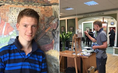 Kieronovi je 14 let, nazývají ho Mini Monetem a vydělal už více než 2 miliony liber. Maluje od raného dětství a celou kariéru má před sebou Kieronovi je 14 let, nazývají ho Mini Monetem a vydělal už více než 2 miliony liber. Maluje od raného dětství a celou kariéru má před sebou