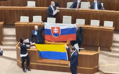 Kotlebovci sa v parlamente pobili o vlajky, poslancovi SaS strhli rúško. Vykázali ich zo sály