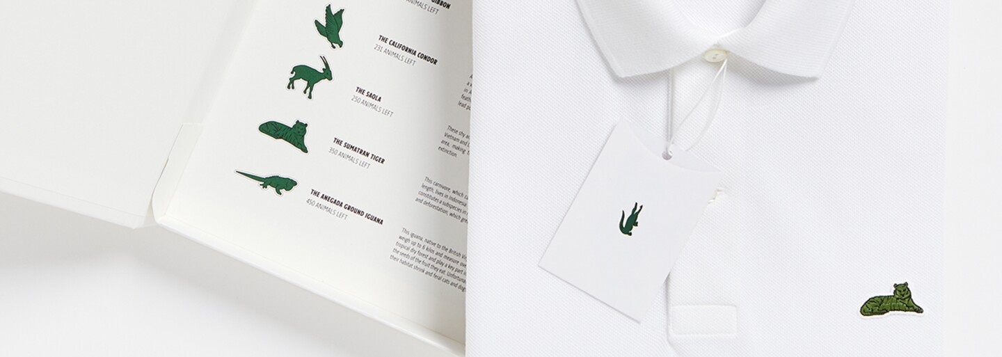 Krokodýla značky Lacoste nahradil delfín, želva, tygr a jiná ohrožená zvířata v rámci podpůrné kampaně