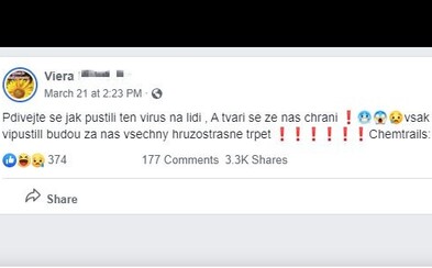 Lietadlá vraj vypúšťajú na ľudí koronavírus: Tisíce Slovákov zdieľali hoax Lietadlá vraj vypúšťajú na ľudí koronavírus: Tisíce Slovákov zdieľali hoax