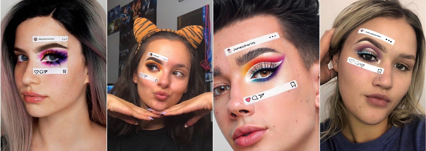 Ľudia si líčia len časť tváre, ktorú zarámujú do Instagramového príspevku. Najnovší make-up trend ovláda sociálne siete