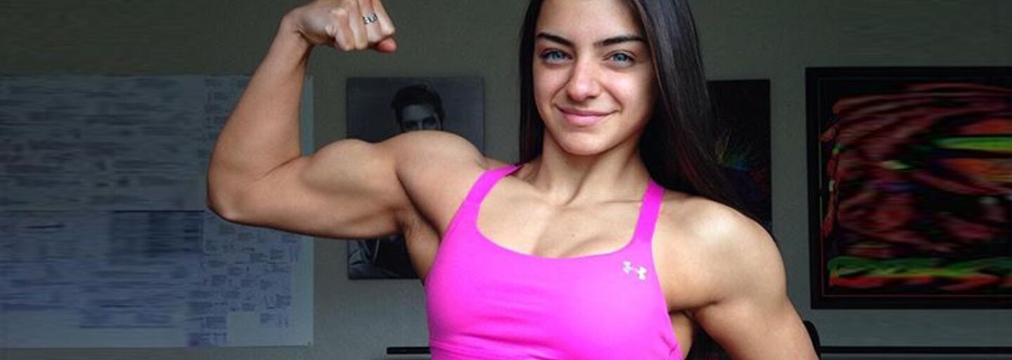 Schoolgirl trans muscle girl